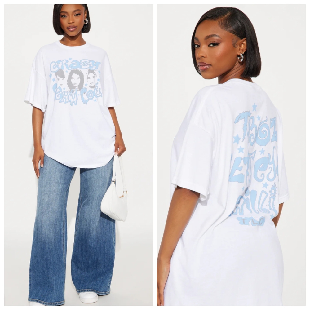 TLC Graphic Tee Mens XL Light Blue T-Shirt Shirt